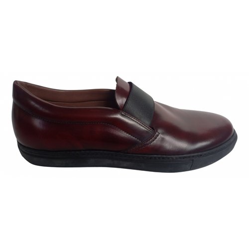 Pre-owned Acne Studios Leather Flats In Burgundy