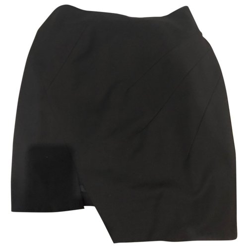 Pre-owned Calvin Klein Wool Mid-length Skirt In Black