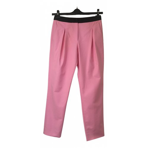 Pre-owned Moschino Straight Pants In Pink