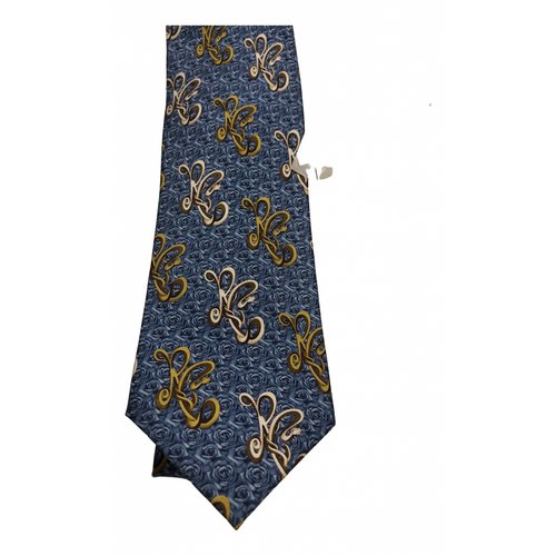 Pre-owned Roberto Cavalli Silk Tie In Blue