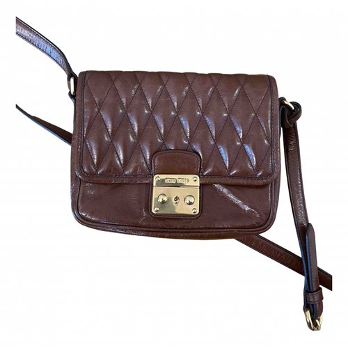 Pre-owned Miu Miu Leather Crossbody Bag In Brown