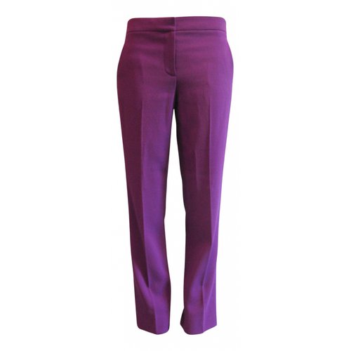 Pre-owned The Row Wool Straight Pants In Purple