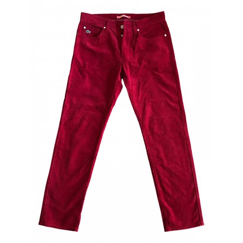 Pre-owned Lacoste Live Trousers In Red