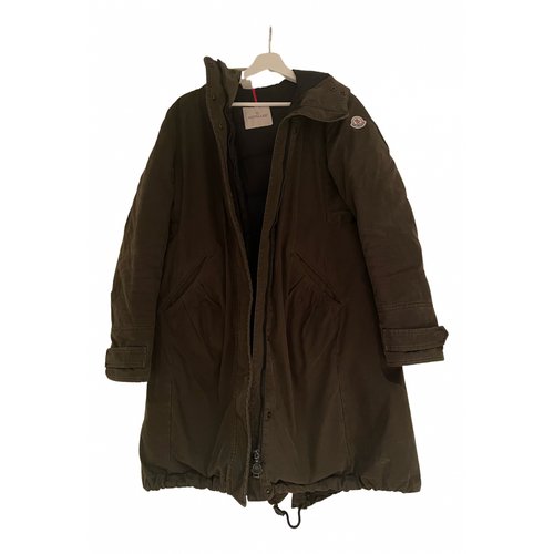 Pre-owned Moncler Classic Parka In Khaki