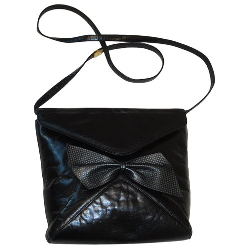 Pre-owned Charles Jourdan Leather Crossbody Bag In Black