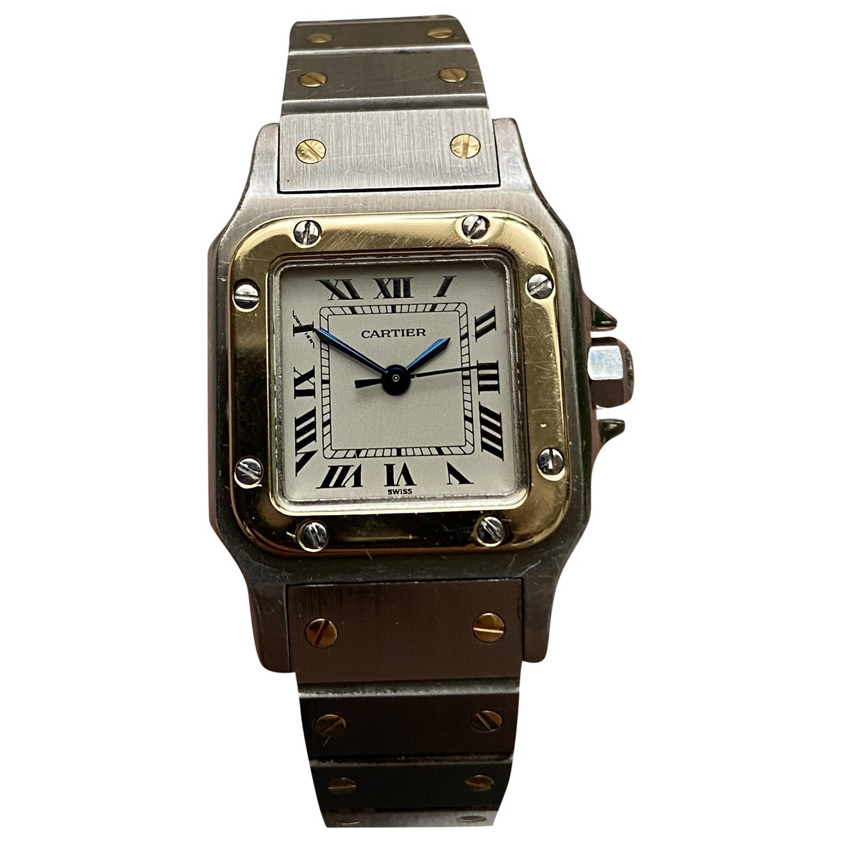 Pre-owned Cartier Santos Galbã©e Watch In Silver | ModeSens