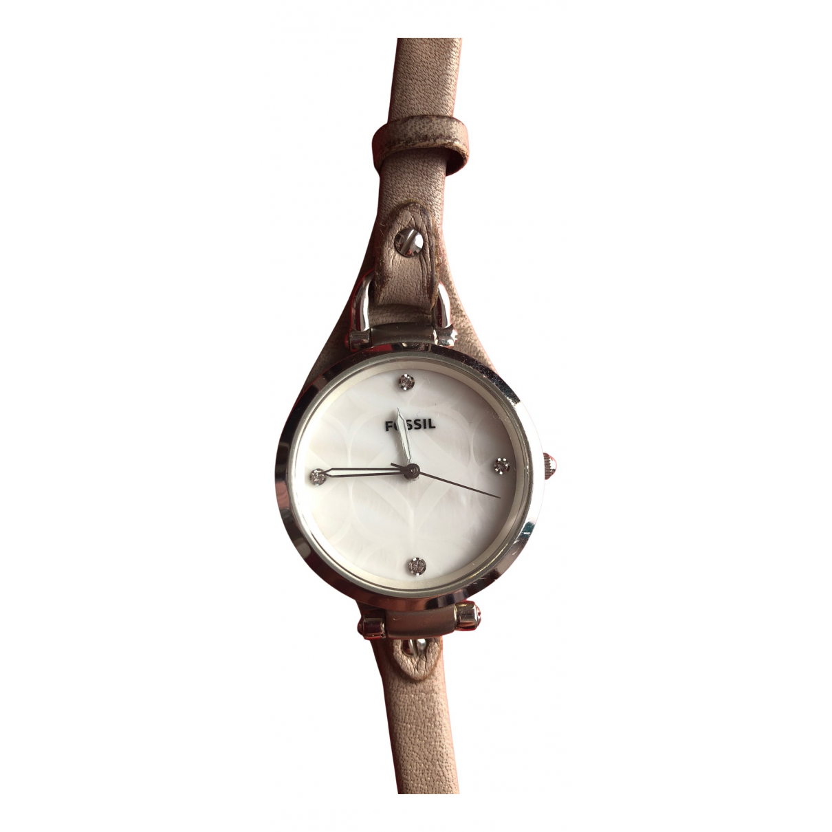 Pre-owned Fossil Watch In White | ModeSens