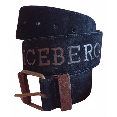 Pre-owned Iceberg Leather Belt In Black