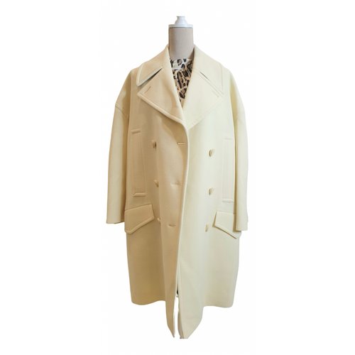 Pre-owned Givenchy Wool Coat In Yellow