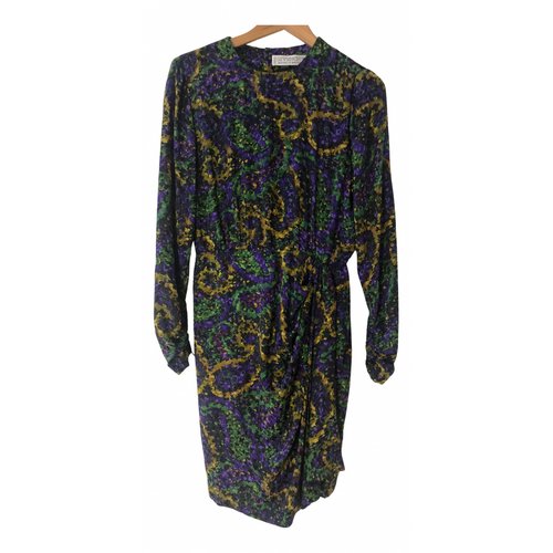 Pre-owned Givenchy Silk Mid-length Dress In Green