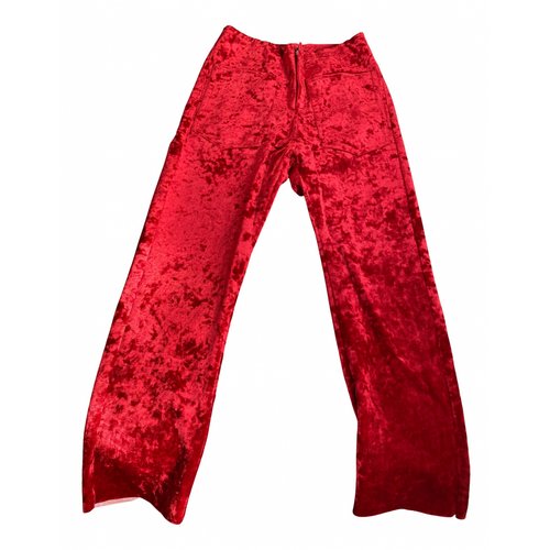 Pre-owned Marques' Almeida Velvet Trousers In Red