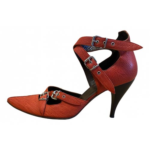 Pre-owned Gianni Barbato Leather Heels In Red