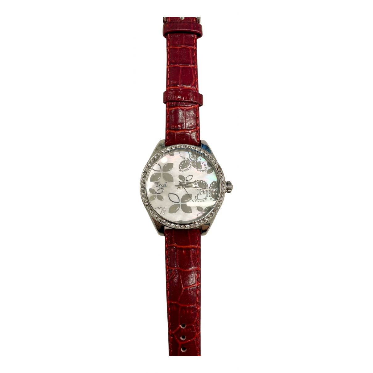 Pre-owned Fossil Watch In Red | ModeSens