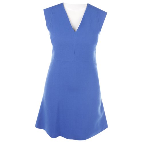 Pre-owned Tara Jarmon Wool Dress In Blue