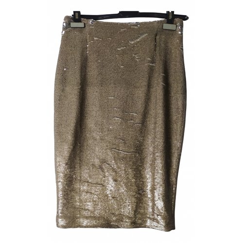 Pre-owned Msgm Mid-length Skirt In Gold