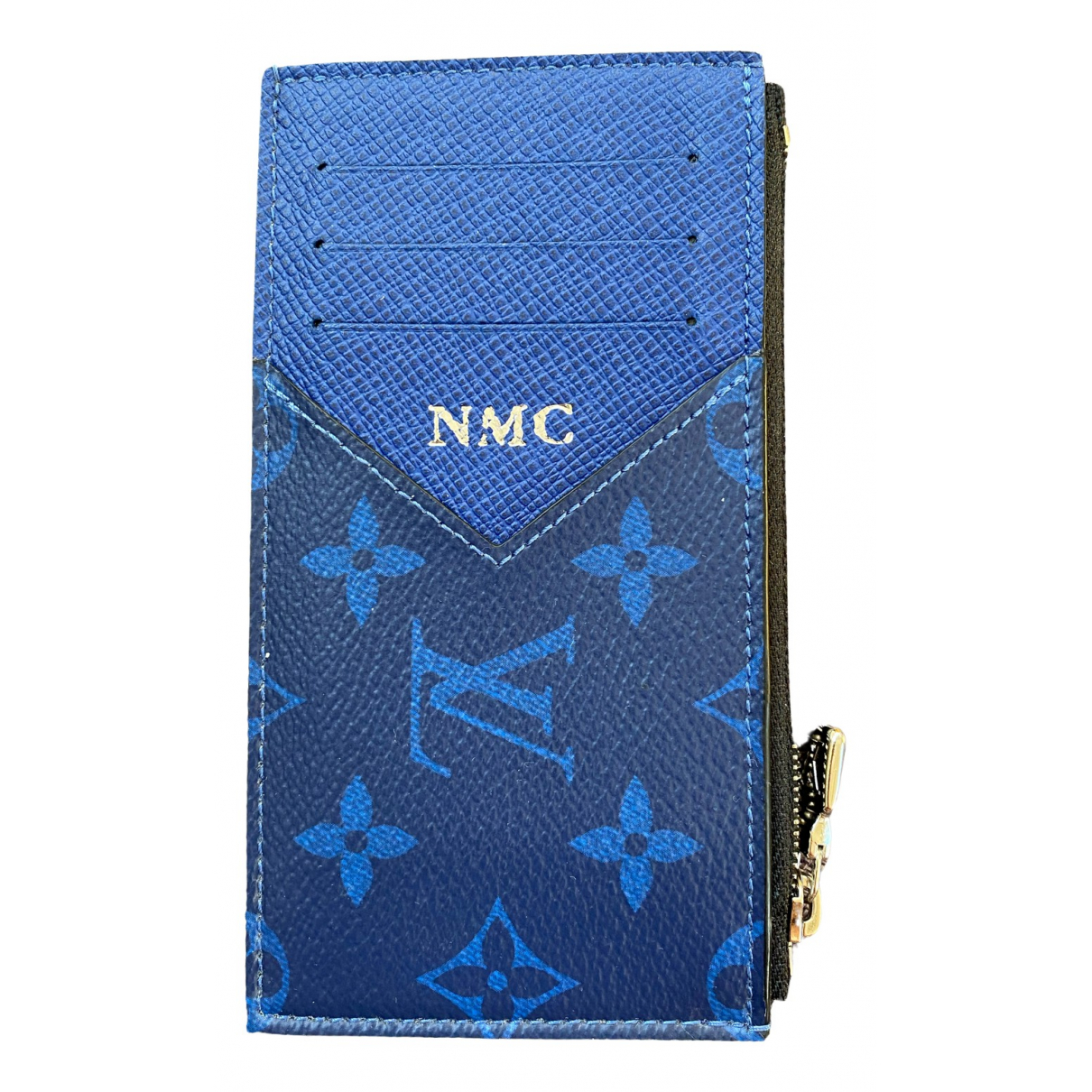 louis vuitton blue card holder