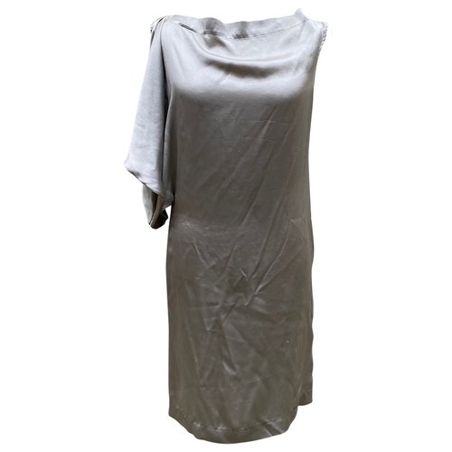 Pre-owned Vivienne Westwood Anglomania Silk Mid-length Dress In Silver