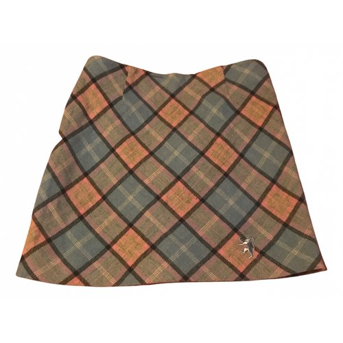 Pre-owned Pringle Of Scotland Wool Mini Skirt In Multicolour