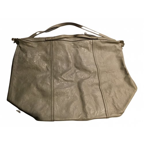 Pre-owned Elena Ghisellini Leather 48h Bag In Grey