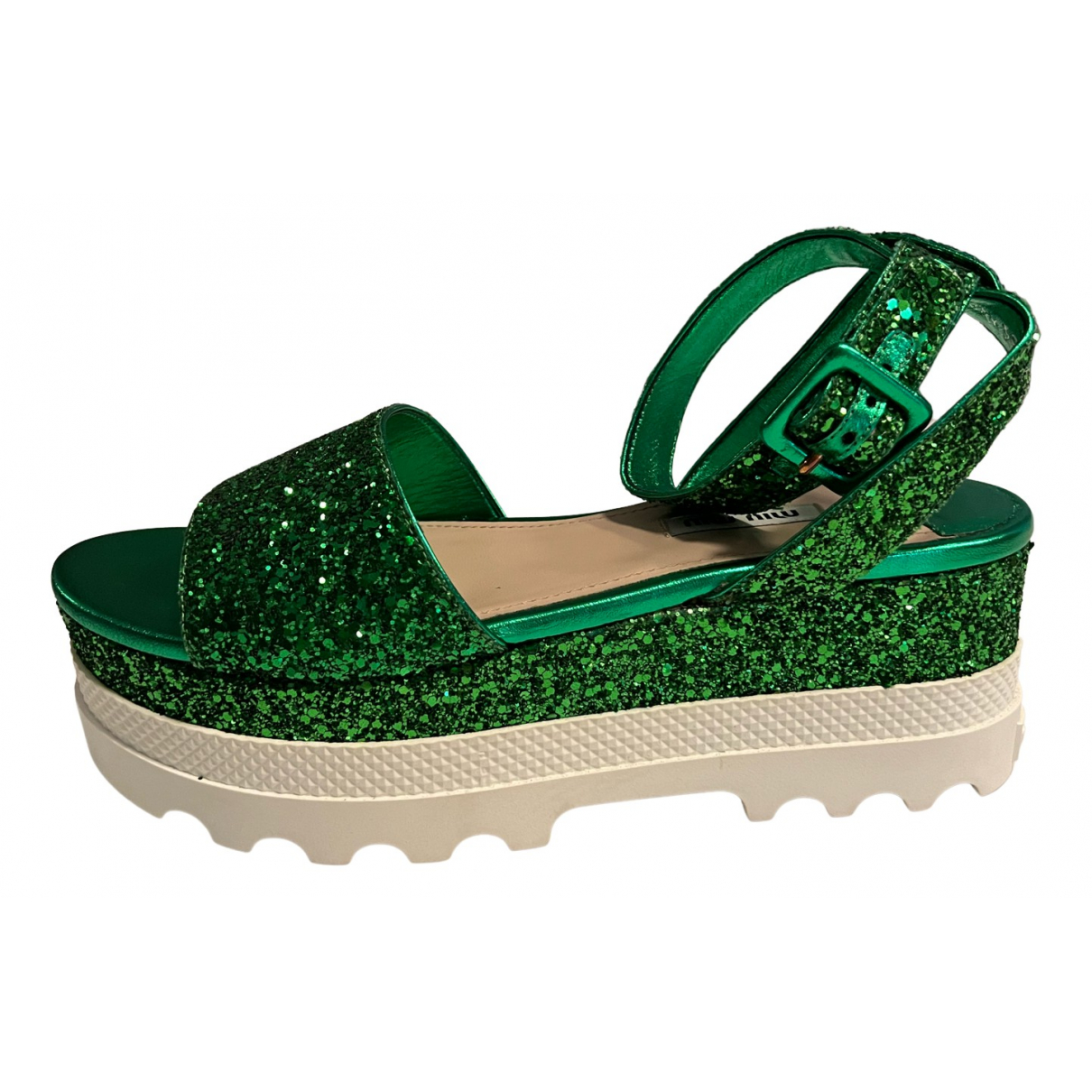 miu miu glitter sandals