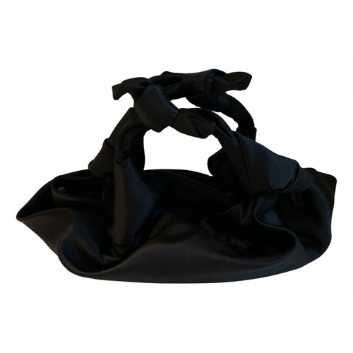 Pre-owned The Row Ascot Silk Handbag In Black