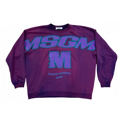 Pre-owned Msgm Sweatshirt In Purple