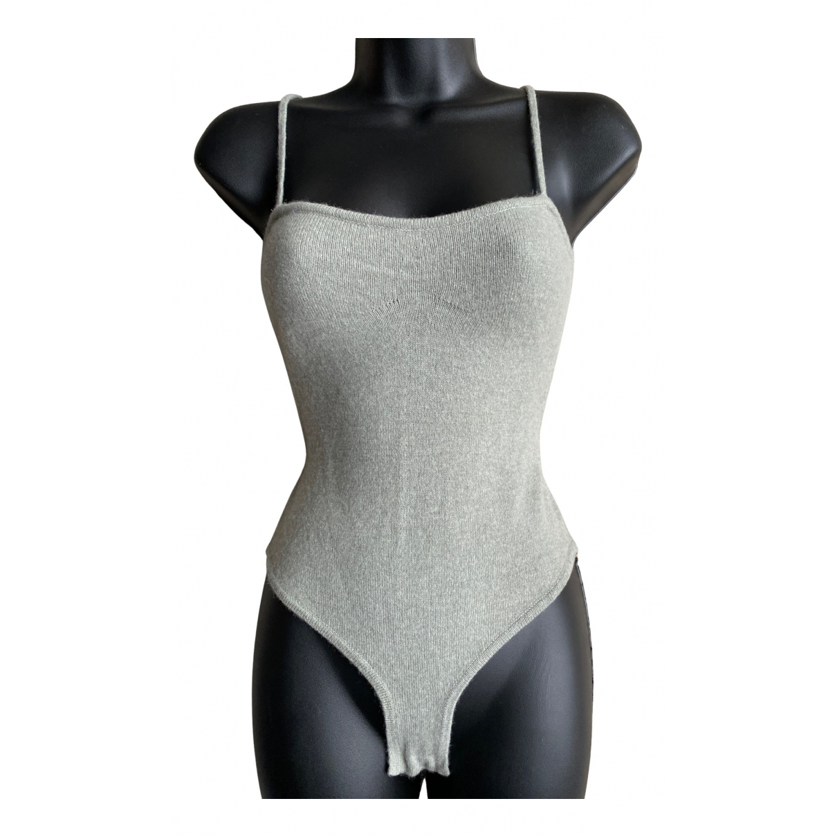 Pre-owned Zara Cashmere Top In Khaki 