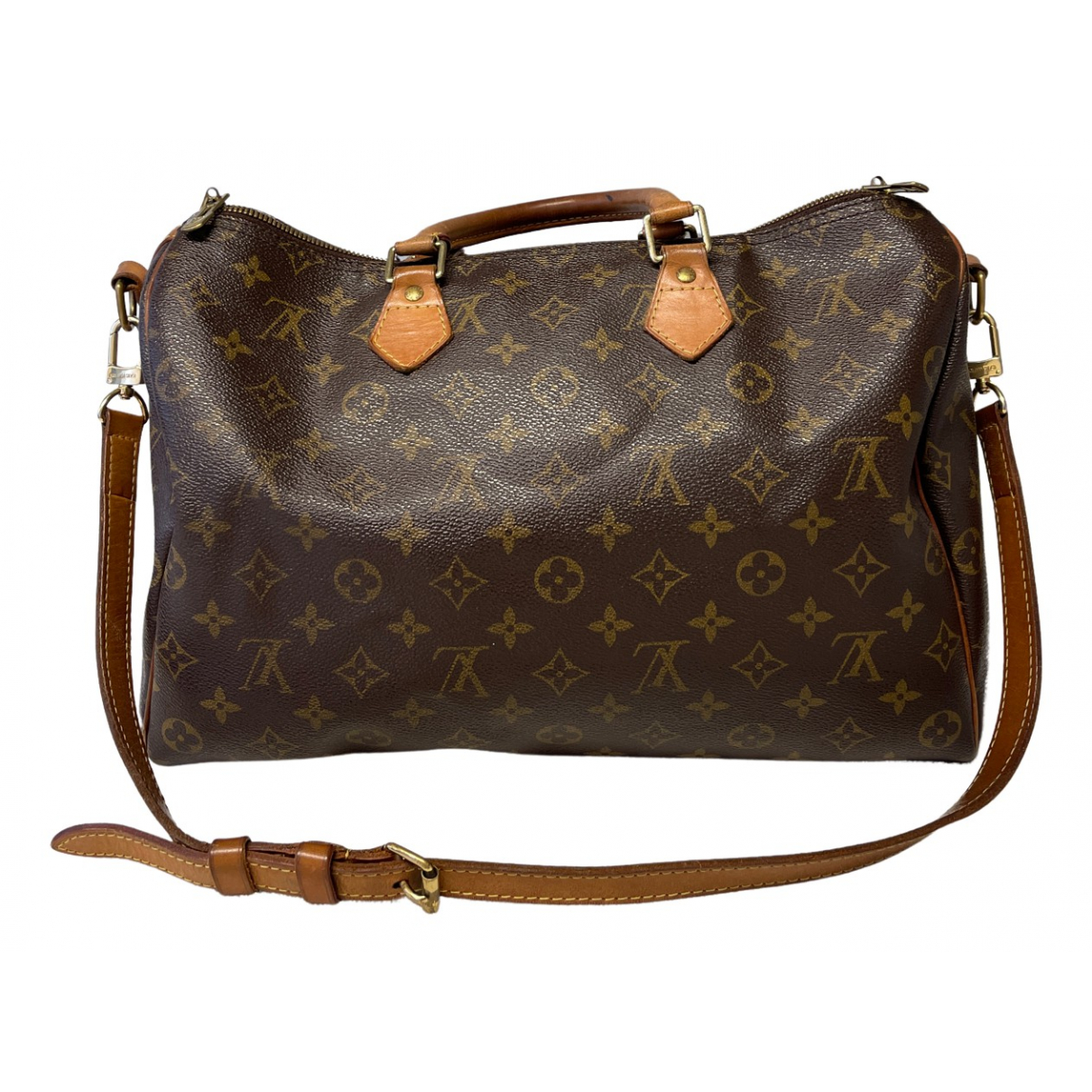 Pre-owned Louis Vuitton Speedy Bandouliã¨re Leather Handbag In Brown |  ModeSens