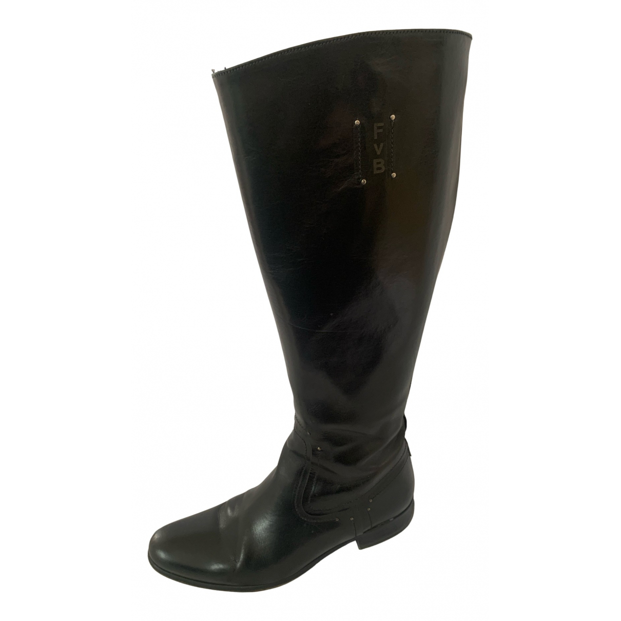 Pre-owned Floris Van Bommel Leather Boots In Black | ModeSens