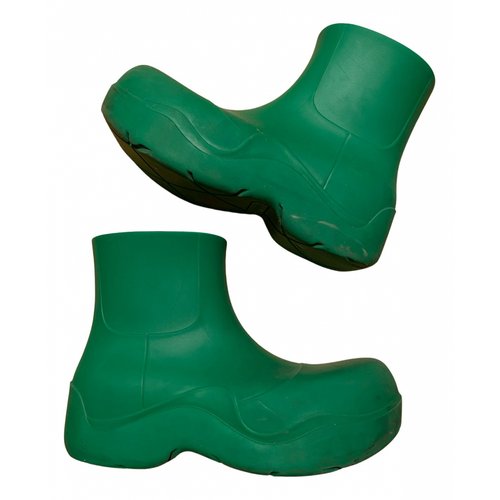 Pre Owned Bottega Veneta Ankle Boots In Green Modesens