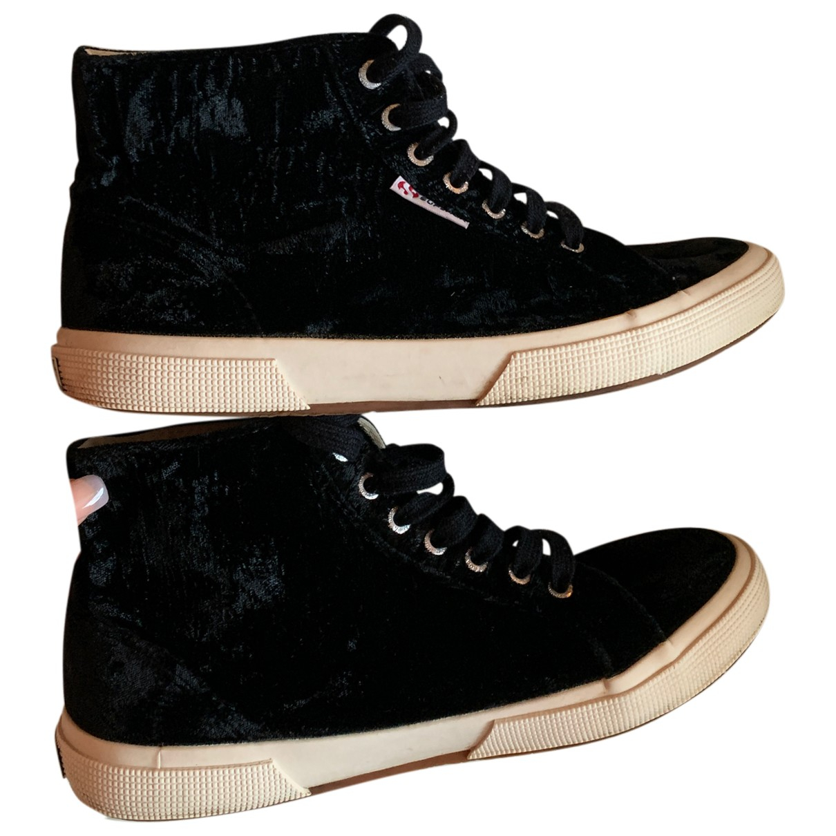Pre-owned Superga Velvet Trainers In 