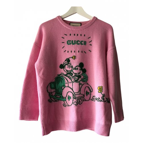 Pre-owned Disney X Gucci Wool Jumper In Pink