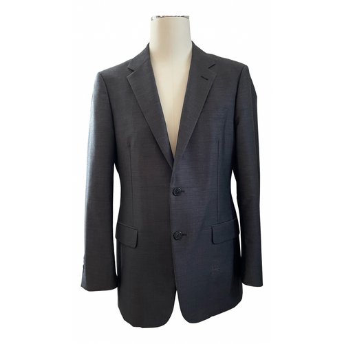 Pre-owned Prada Wool Vest In Anthracite