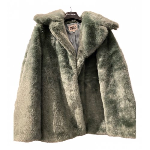 Pre-owned Twist & Tango Faux Fur Coat In Green