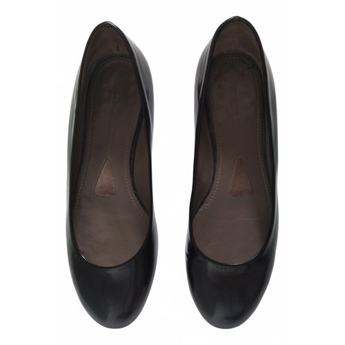 Pre-owned Jil Sander Patent Leather Ballet Flats In Brown