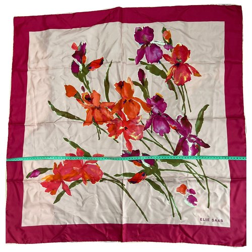 Pre-owned Elie Saab Silk Handkerchief In Pink