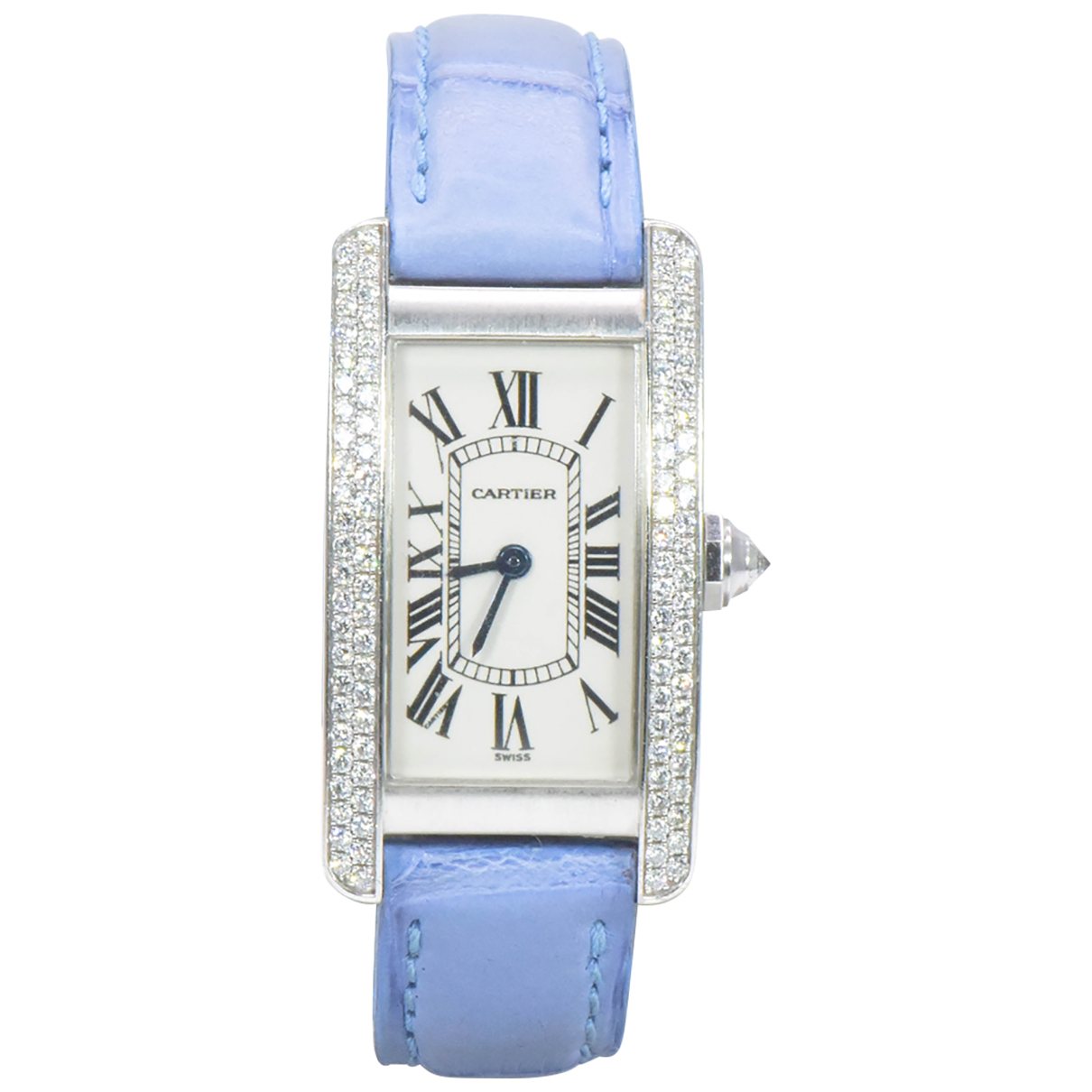 Pre-owned Cartier Tank Amã©ricaine White Gold Watch In Silver | ModeSens