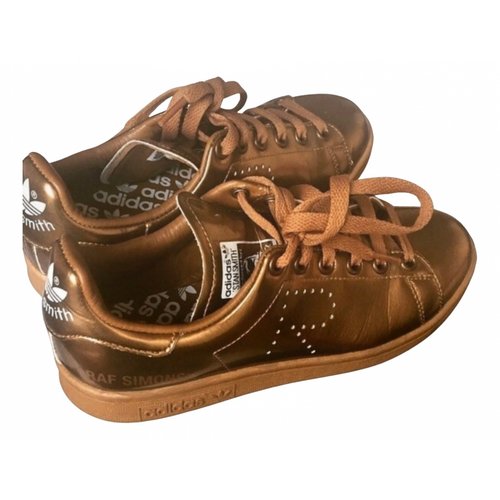Pre-owned Adidas Originals Patent Leather Trainers In Gold