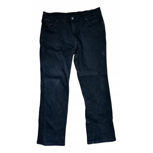 Pre-owned Wrangler Straight Jeans In Anthracite