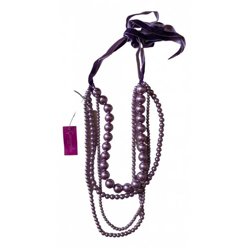 Pre-owned Camomilla Necklace In Purple