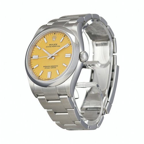 Pre-owned Rolex Oyster Perpetual Watch In Yellow