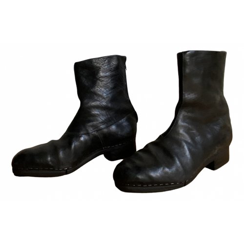 Pre-owned Carol Christian Poell Leather Boots In Black