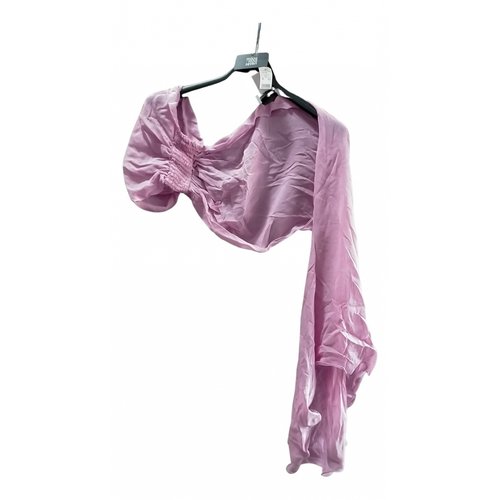 Pre-owned Maria Grazia Severi Silk Top In Pink