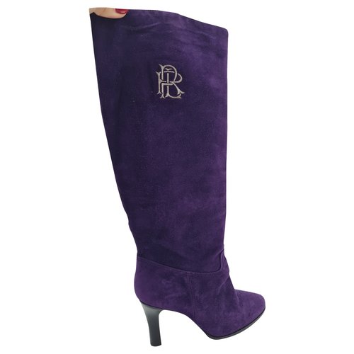 Pre-owned Ralph Lauren Boots In Purple