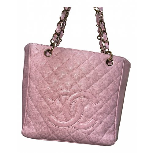 Chanel Pink Caviar Petite Timeless Shopping Tote Leather ref.199025