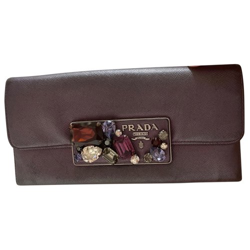 Pre-owned Prada Wallet In Purple