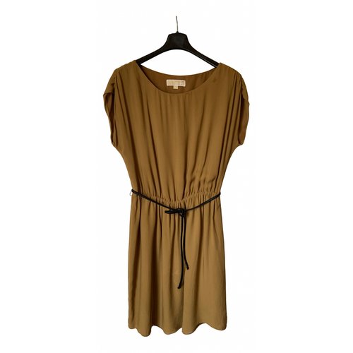 Pre-owned Michael Kors Silk Mini Dress In Brown