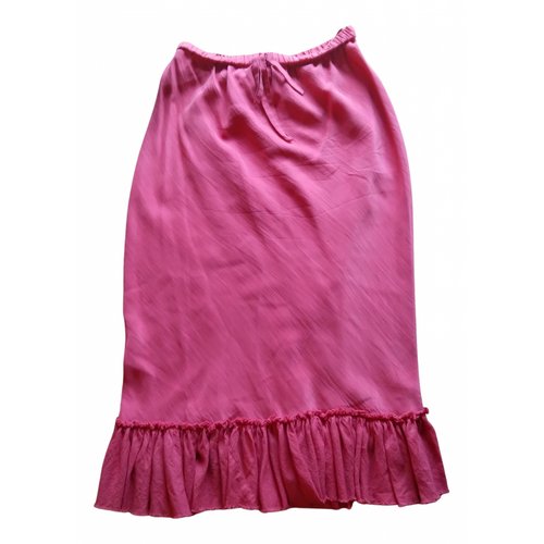 Pre-owned Whistles Silk Mid-length Skirt In Pink