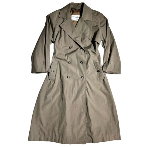 Pre-owned Dior Trench Coat In Khaki