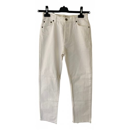 Pre-owned Celine Straight Jeans In White | ModeSens